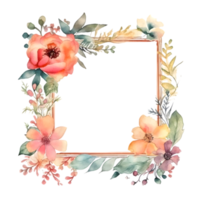 Chic botanical frame with monochromatic white blooms and greenery PNG Transparent Background