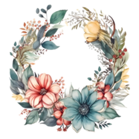 Rustic watercolor floral design with natural textures and earthy tones PNG Transparent Background