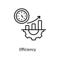 Efficiency  Vector  outline Icons. Simple stock illustration stock