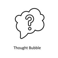 Thought Bubble Vector  outline Icons. Simple stock illustration stock