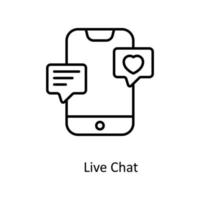Live Chat  Vector  outline Icons. Simple stock illustration stock