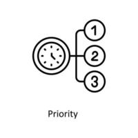 prioridad vector contorno iconos sencillo valores ilustración valores