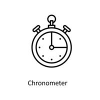 Chronometer  Vector  outline Icons. Simple stock illustration stock