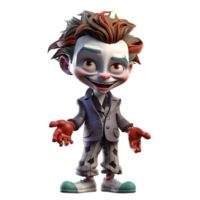 Mischievous 3D Joker Boy Ideal For Playing Card or Gambling Themes PNG Transparent Background