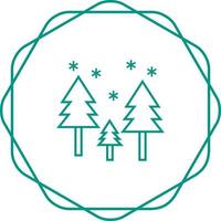 Snowing in trees Vector Icon