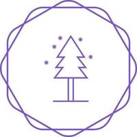 árbol en el icono de vector de nieve