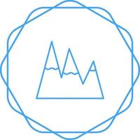 Ice Top Mountain Vector Icon