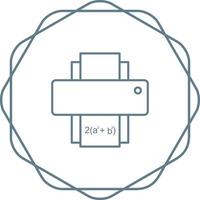 Print Math Sheet Vector Icon