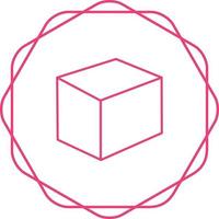 icono de vector de cubo