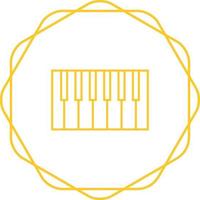 Piano Keyboard Vector Icon