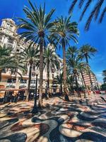 summer landscape with paseo de la explanada alicante in spain photo