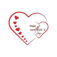 Happy mothers day celebration greeting card background mom and child love vector