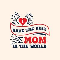 Happy mothers day celebration greeting card background mom and child love vector