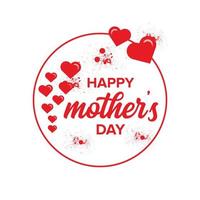 Happy mothers day celebration greeting card background mom and child love vector