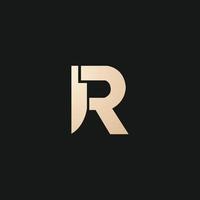 Luxury and modern R letter logo design vector