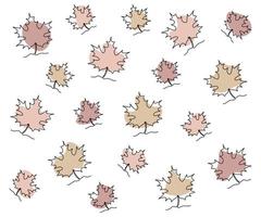 abstract Maple Leaf pattern Continuous One Line Drawing vector