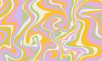 Psychedelic swirl groovy poster. Psychedelic retro wave wallpaper. Liquid groovy background. Vector design illustration.