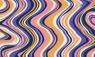 Psychedelic swirl groovy poster. Psychedelic retro wave wallpaper. Liquid groovy background. Vector design illustration.