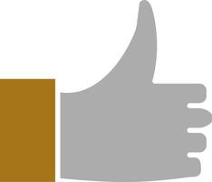 Hand Thumbs Up Vector Icon Style