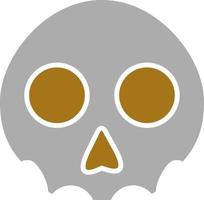 Cute Skull Vector Icon Style