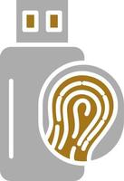 Usb Biometric Vector Icon Style