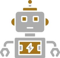 Robot Battery Vector Icon Style