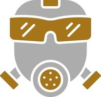 Gas Mask Vector Icon Style