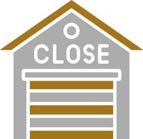 Warehouse Closed Vector Icon Style