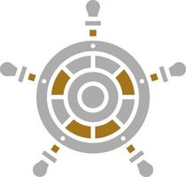 Ship Wheel Vector Icon Style