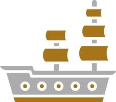 Pirate Ship Vector Icon Style