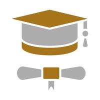 graduación diploma vector icono estilo