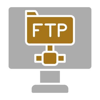 Ftp Protocol Vector Icon Style