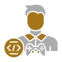 Game Developer Male Vector Icon Style