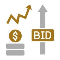 Bid Increment Vector Icon Style