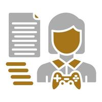 Game Script Writer Femal Vector Icon Style