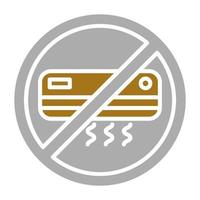 No Air Conditioning Vector Icon Style