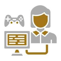 Game Modder Female Vector Icon Style