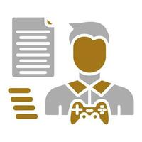 Game Script Writer Male Vector Icon Style