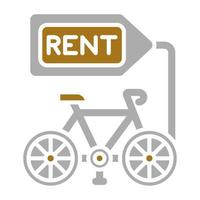 Bicycle Rental Vector Icon Style