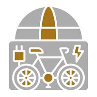 Electric Bike City Tour Vector Icon Style