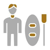 Standup Paddleboarding Vector Icon Style