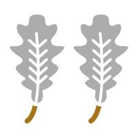 Oak Leaf Vector Icon Style