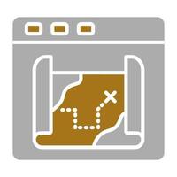Game Map Vector Icon Style