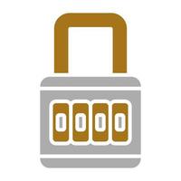 Number Padlock Vector Icon Style