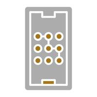 Mobile Pattern Lock Vector Icon Style