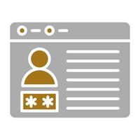 Browser Password Vector Icon Style