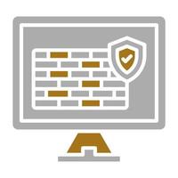 Computer Firewall Vector Icon Style