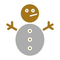 Snowman Without Snow Vector Icon Style