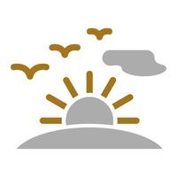 Sunset Vector Icon Style