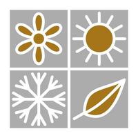 Seasons Vector Icon Style